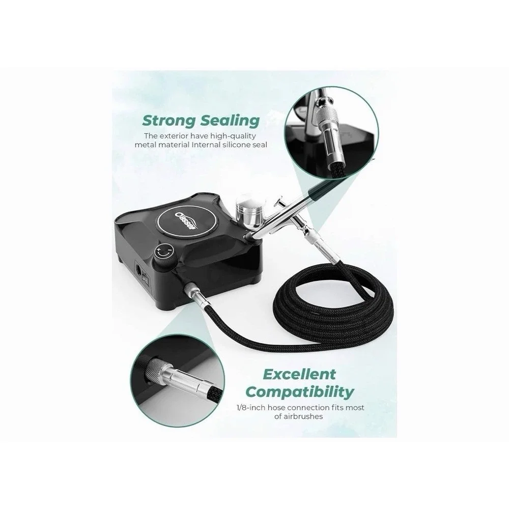 Airbrush Kit with Air Compressor, Dual Action 40 PSI 10.5 L/min Airbrush Set